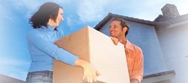 couple with box